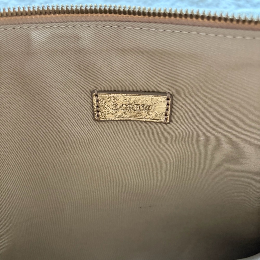 J Crew Gold Metallic Clutch - Picture 6 of 6